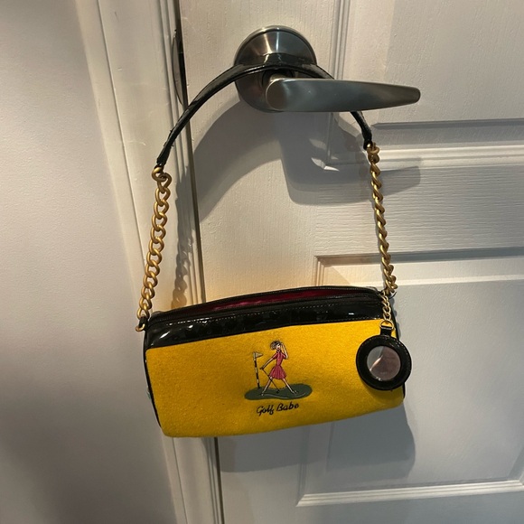 Yellow MaggiB golf purse. - Picture 4 of 5